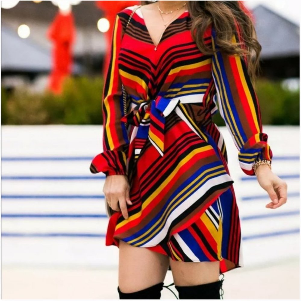 Express multicolored striped dress - Picture 3 of 11